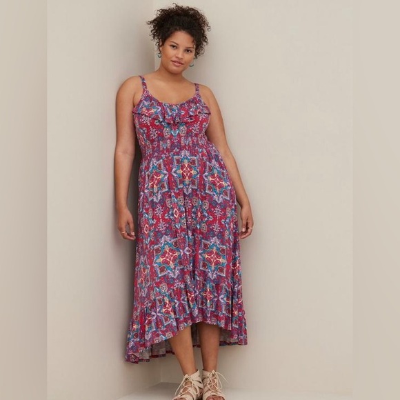 torrid Dresses & Skirts - Torrid Ruffle High Low Jersey Dress